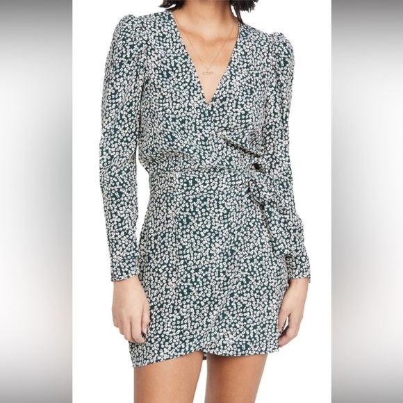Free People Dresses & Skirts - Free People Kinsley Floral Long Sleeve Wrap Mini Dress 0